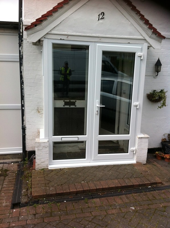 uPVC French doors fitted as front entrance in St John's Wood